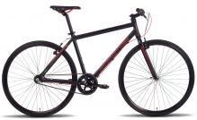 Городской велосипед Pride Bullet черно-красный матовый